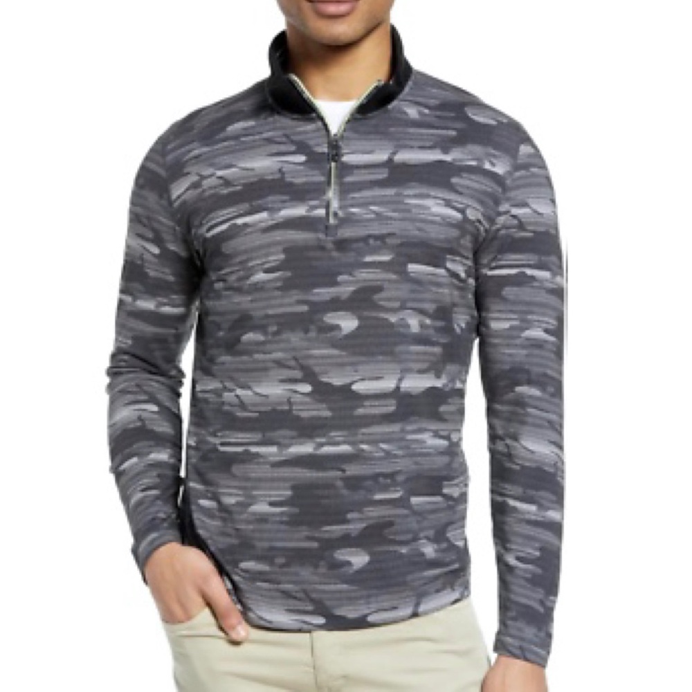 Robert Graham Street Circuit Camo Quarter Zip Classic Fit Pullover Size XXL - Picture 1 of 16